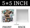 Highland Cow Western Sunflower Decor, Highland Cow Gifts for women, Highland Cow Baby Decor, Highland Cow Nursery Decor, Wooden Box Decor Sign for Home Farmhouse Office Living Room Table Shelf Tiered by CozyNest Decor