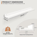 Fun Memories Picture Ledge Shelves Set of 2, 36 Inch Rustic Wall Mounted Floating Shelves with Lip for Home Storage and Décor in Bathroom, Kitchen, Nursery, Bedroom, Living Room, White by CozyNest Decor