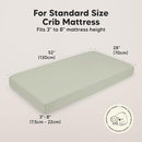 KeaBabies 2-Pack Organic Crib Sheets for Boys, Girls - 52x28 Fitted Crib Mattress Sheet Neutral, Breathable Jersey Cotton Cover for Baby Bed, Toddler Mattress, Soft & Cute Prints (Lichen) by TinyTreasures Baby Boutique