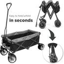 Creative Outdoor Push Pull Hauler Wagon for Kids, 200lbs Weight Capacity, All-Terrain Collapsible and Portable Folding Cart, Beach, Park, Garden, Camping & Tailgate by GreenHaven Gardens