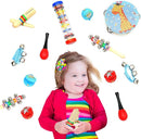 Kids Musical Instruments Toys Set: Baby Music Toys Montessori Percussion for Toddlers - Preschool Educational Musical Toys Set for Boys and Girls with Storage Bag (Blue) by TinyTreasures Baby Boutique