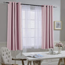 NICETOWN Blackout Curtains for Girls Room - Thermal Insulated Solid Grommet Room Darkening Panels/Drapes for Girl's Bedroom (Lavender Pink=Baby Pink, 1 Pair, 52 by 63-Inch) by TinyTreasures Baby Boutique