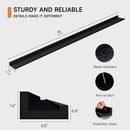 Floating Picture Ledge Shelves for Wall Set of 2, 95 Inches Picture Ledge Shelf with Long Large Nursery Book Shelf for Toys Storage Kids Bookshelf Wall Mounted Living Room Bedroom Decor Frames, Black by TinyTreasures Baby Boutique
