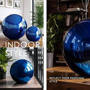 10 Inch Stainless Steel Gazing Globe,v2croft Hollow Ball Mirrored Surface Polished Shiny Sphere,Garden Stainless Steel Gazing Ball for Outdoor Lawn Pond Yard Ornament(Blue) by GreenHaven Gardens