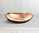 Monarch Abode Hand Hammered Decorative Bowl, 12.75-Inch Black and Copper Plated – Key Bowl for Entryway Table, Catch All, Decorative Fruit Basin, Key Holder, Bowls for Home Decor by CozyNest Decor