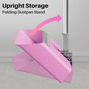 JOYMOOP Pink Broom and Dustpan Set with 56” Handle, Upright Angle with Built-in Comb Teeth for Hardwood Floors and Pet Hair by CozyNest Decor