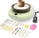 MZOKUU Mini Pottery Wheel Machine for Kids and Beginners, Adjustable Speed, Complete Pottery Kits with Air Dry Clay, Sculpting Tools, Art & Crafts Kits for Home DIY by TinyTreasures Baby Boutique
