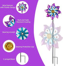 DREAMYSOUL Wind Spinners Outdoor, 9.6" Dia*40" H Metal Garden Pinwheels, Kinetic Wind Spinners for Yard and Garden Lawn Art Decor (Purple) by GreenHaven Gardens