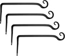 Mkono Hanging Plant Bracket 10 inch Metal Wall Plant Hook Decorative Plant Hanger for Bird Feeders, Planters, Lanterns, Wind Chimes, Home Decor Indoor Outdoor 4 Pack, Black by GreenHaven Gardens