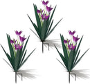Homight Metal Agave Plant Outdoor Decoration Outdoor Garden Decoration Lily Mexican Yard Art Plant Garden Agave Lily Decorative Garden Gift… (3 Big Purple Lilies) by GreenHaven Gardens