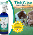 3 Moms Organics TickWise | 16oz Extra Strength, DEET- Free, Tick and Insect Repellent | Plant Based Essential Oils and All Natural Ingredients | Safe for Kids, Adults, Dogs and Horses by TinyTreasures Baby Boutique