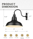 zeyu 2 Pack Barn Sconce Wall Lighting, Vintage Wall Mount Light Fixture, Indoor Wall Sconce Lighting in Matte Black Finish, 016-1B-2PK BK by CozyNest Decor