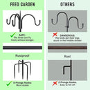 FEED GARDEN [Upgrade Version 76 Inch Three Shepherd Hooks for Outdoor,Bird Feeder Pole with 5 Prong Base, Adjustable Shepard Hooks for Hanging Plant, Solar Lanterns, Wind Chimes, 2 Pack by GreenHaven Gardens