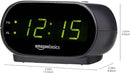 Amazon Basics Small Digital Oval Alarm Clock With LED Display, Nightlight & Battery Backup, Black, 4.5 x 3.5 x 2.4 Inches by CozyNest Decor