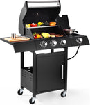 Q042-3-Burner w/Side Burner Gas Grill with 241 SQ.IN. Outdoor Grill with 36,000 BTU,Propane Grills with Top Cover Lid,Grills Outdoor Cooking for Patios,Balcony,Camping,Garden by GreenHaven Gardens