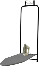 Household Essentials Over-The-Door Ironing Board with Iron Holder | Compact, Self-Closing Design with Cotton Cover and Padding | Space-Saving Ironing Board for Dorms, Apartments, and Small Spaces by CozyNest Decor