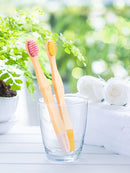 Bamboo Kids Toothbrushes (6 Pack) - Soft Bristle Organic Compostable BPA Free Toothbrush for Kids Toddler Baby Tooth Brush, Eco Friendly Natural Biodegradable Wooden Toothbrush by TinyTreasures Baby Boutique