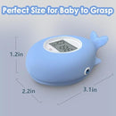 Baby Bath Tub Thermometer for Infant, Bathtub Water Temperature Room Thermometer, Safety Floating Bathing Toy, Newborn Essentials, Gifts for Moms Infant - New Upgraded Waterproof by TinyTreasures Baby Boutique
