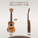 Raimy Kids Guitar Ukulele - 21in Ukulele Guitar Toys for Kids Ages 3 4 5 6 7+ Year Old Boys Girls Simulated Sound Quality Music Instruments Learning Education (Yellow) by TinyTreasures Baby Boutique