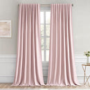 MIULEE Baby Pink Back Tab Blackout Curtains 96 Inch Length 2 Panels Set for Living Room Bedroom Privacy, Rod Pocket/Pinch Pleated Thermal Insulated Room Darkening Light Blocking Drapes, W66xL96 by TinyTreasures Baby Boutique