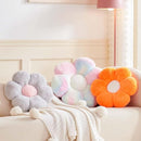 Orange Flower Pillow, 17.7" Flower Shaped Plush Decorative Throw Pillow for Bed by TinyTreasures Baby Boutique