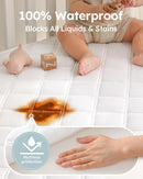 Yoofoss Waterproof Crib Mattress Protector 2 Pack, Quilted Crib Mattress Pad Cover Ultra Soft and Breathable, Machine Washable Toddler Mattress Protector for Standard Baby Crib Size 52''x28'' by TinyTreasures Baby Boutique