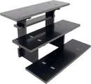 WANLIAN 3-Tier Straight Retail Table Display Stand, Portable Display Rack Shelves for Vendors, Craft Shows, Farmers Market, Pop Up Shop Countertop Black Risers for Display, Soap, Candles, Tumblers by CozyNest Decor