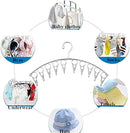 DurReus Strong Stainless Steel Laundry Drying Rack Clothes Hanger with 10 Clothespins Indoor Space Saver Hanging Clothing Organizer Mitten Sock Hangers by TinyTreasures Baby Boutique