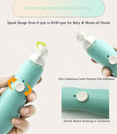 Rechargeable Baby Nail File, Fansidi Electric Baby Nail Trimmer for Newborn Infant or Toddler Toenail and Fingernail - Girls and Boys Accessory - Extra Replacement Pads Included (Blue) by TinyTreasures Baby Boutique