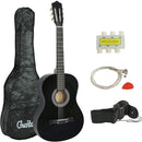 Smartxchoices 6 String 38" Acoustic Guitar Bundle with Gig Bag Strap Pitch Pipe Extra Strings Set Pick for Beginners Starter Kids Girls Youths Students Right-handed (Black) by TinyTreasures Baby Boutique