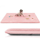 Baby Play Mat for Floor,1.3" Thick Elasti-Foam 50"×74" Playpen Mat for Tummy Time,Water Repellent Soft Coral Velvet for Toddler,Infant,Kids,Non-Slip Backing Safe for Crawling(Pink) by TinyTreasures Baby Boutique