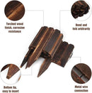 2 Pack Garden Wooden Fence Anti-Corrosive Outdoor Landscape Edging Flexible Decorative Border with a Pair of Gloves for Garden Yard Flower Tree Fence - 7.9'' H x 47'' L by GreenHaven Gardens