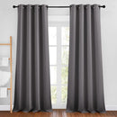 NICETOWN Grey Blackout Bedroom Curtains 96 inches Long, Grommet Thermal Insulated Room Darkening Window Treatments Sound Reducing for Living Room, W46 x L96, 2 Panels by TinyTreasures Baby Boutique