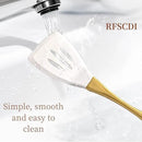 Elegant White Gold Silicone Cooking Utensils Set - Non-Toxic, Dishwasher Safe Kitchen Utensils Set with Heat Resistant Comfort Handles - Includes Spatula & Spoon for Nonstick Cookware by CozyNest Decor