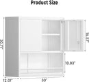 Wall Cabinets,Garage Metal Storage Cabinet with Shelf,Wall Storage Cabinet with Locking Door,Steel Cabinets for Kitchen,Home Office,Basement by CozyNest Decor