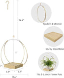 Hanging Planters for Indoor Plants, Plant Hanger with Sturdy Wood Base,Modern Boho Macrame Plant Hanger,Wall Ceiling Window Stands(Plants/Pots Not Included) by GreenHaven Gardens
