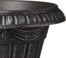 PL20SL Classic Traditional Plastic Urn Planter Indoor/Outdoor, 10" x 12", Brushed Silver by CozyNest Decor