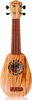YOLOPARK 17" Kids Toy Guitar for Girls Boys, Mini Toddler Ukulele Guitar with 4 Strings Keep Tones Can Play for 3, 4, 5, 6 7 Year Old Kids Musical Instruments Educational Toys for Beginner (Wood) by TinyTreasures Baby Boutique