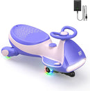FanttikRide 6V N7 Classic Electric Wiggle Car with Pedal, Rechargeable Battery, Ride on Toys, Swing Car, 2 Speeds, Anti-Rollover, Flashing Light Wheels, Bluetooth, for Ages 3 and Up, 150 Lbs, Pink by TinyTreasures Baby Boutique