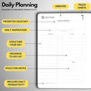 Undated Daily Planner – 3-Month A5 Productivity Organizer with Full Page Per Day, Hourly Schedule, Goal Setting, Habit Tracker, Weekly & Monthly Pages – Hardcover Time Management Notebook (Gray) by TinyTreasures Baby Boutique