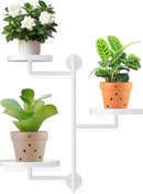 Rotating Window Plant Shelves, 3-Tier Metal Plant Shelf Indoor, White Plant Stand, Plant Rack for Wall Planters for Plants¡ê?Window Sill Gifts for Plant Lovers by GreenHaven Gardens