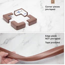 Roving Cove Slim-Fit Corner Edge Protector for Baby Proofing (Small 15ft Edge 4 Corners), Furniture Safety Bumper Guard, Soft NBR Rubber Foam, 3M Adhesive, Coffee Brown by TinyTreasures Baby Boutique
