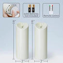 Homemory Outdoor Waterproof LED Candles, Battery Operated with Remote and Timers, Electric Fake Plastic Pillar Candles, Ivory White, Set of 2 by CozyNest Decor