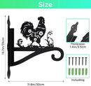 Plant Hangers Outdoor Iron Heavy Duty Ornamental Chicken Silhouette Wall Mounted Hanging Plant Bracket for Flower Pot Lantern Bird Feeder Wind Chimes Christmas Decoration by GreenHaven Gardens