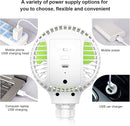 HomeLifairy Portable Stroller Fan, USB or Rechargeable Battery Operated with 3 Speeds and 360°Rotate, Cooling Clip On for Baby Crib Travel Car Seat White by TinyTreasures Baby Boutique