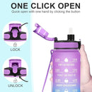 Enerbone Water Bottle, Leakproof BPA & Toxic Free, Motivational Water Bottle with Times to Drink and Straw, Fitness Sports Water Bottle with Strap for Office, Gym, Outdoor Sports by CozyNest Decor