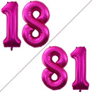 GOER Number 18 Balloons for 18th Birthday Sweet 18 Party Decorations,42 Inch Jumbo Foil Helium 81 Balloons for 81st Birthday Party Decoration (Bright Peach) by TinyTreasures Baby Boutique