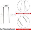4 Inch 200 Pack Landscape Staples Galvanized Garden Stakes Anti-Rust Landscape Pins for Weed Barrier Fabric, Artificial Turf and Landscape Fabric by GreenHaven Gardens