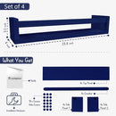 Forbena Wall Book Shelf Organizer for Kids Room Set of 4, Large Floating Book Shelves for Boy Nursery Wall Deocr, 24 Inches Wall Mount Bookshelf for Toddler Child Teen Boys Bedroom (Navy Blue) by TinyTreasures Baby Boutique