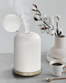 Essential Oil Diffuser,110ML Diffusers for Essential Oils Large Room, Ceramic Diffusers USB Powered Decorative Ultrasonic Defuzzer, Ideal for Aesthetic Home,Dorm Décor, Yoga,White by TinyTreasures Baby Boutique